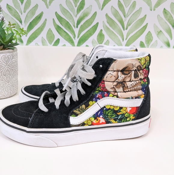 VANS Sk8-Hi High Fruit Skull sneakers women's 5.5/ men's 4 - Picture 5 of 12